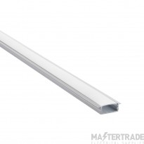 Saxby RigelSLIM Recessed Wide 2M Aluminium LED Profile 11.2x30.7mm Silver