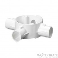 Mita Circular Box Intersection 4 Way 20mm White PVC