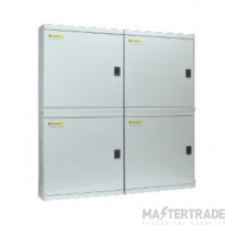 Schneider LoadCentre KQ, steel enclosure, 808 height, with din+front cover+door