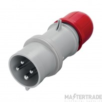 Scame 3P+E 16A 415V IP44 Industrial Plug Red c/w Gland