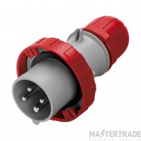 Scame 3P+E 32A 415V IP67 Industrial Plug Red c/w Gland