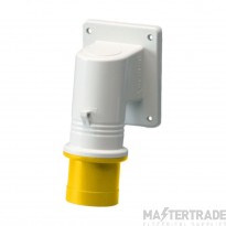 Scame 3P+E 16A 110V IP44 Angled Appliance Inlet Yellow