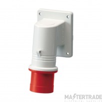 Scame 2P+E 16A 415V IP44 Angled Appliance Inlet Red