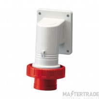 Scame 3P+E 16A 415V IP67 Angled Appliance Inlet Red