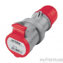 Scame Connector 3P+E c/w Gland IP44 Insulating Perforating 16A 415V Red
