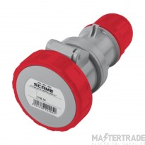 Scame 3P+E 16A 415V IP67 Industrial Connector Red c/w Gland