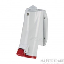 Scame 3P+N+E 16A 415V IP44 Angled Wall Mounted Socket Red