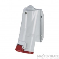 Scame 3P+E 32A 415V IP44 Angled Wall Mounted Socket Red