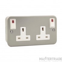Click Essentials CL840 13A 2 Gang DP Switched Socket Outlet & Neons