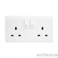 Click Smart+ Socket Mode 2 Gang Smart Switched Outlet Zigbee 13A White