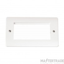 Click Mode Frontplate 2 Gang 4 Aperture White