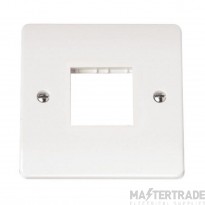 Click Mode Frontplate 1 Gang 2 Aperture White