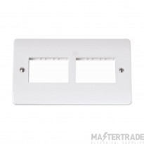 Click Mode Frontplate 2 Gang 3 Aperture White