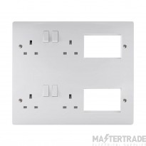 Click Mode CMA606 4 x 13A Switched Sockets & 2 x 3 Aperture Plate