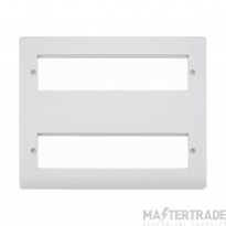 Click Mode Faceplate 2 Tier Module Plate & Yokes 12 Apertures White