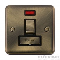 Click Deco Plus DPAB752BK 13A DP Switched FCU With Neon Antique Brass
