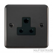 Click Deco Plus DPBN038BK 5A Round Pin Socket Outlet Black Nickel