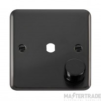 Click Deco Plus DPBN140PL 1 Gang Unfurnished Dimmer Plate & Knob (650W Max) - 1 Aperture Black Nickel