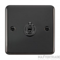 Click Deco Plus DPBN421 10AX 1 Gang 2 Way Toggle Plate Switch Black Nickel