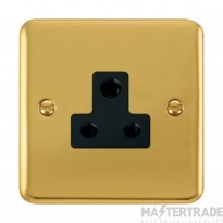 Click Deco Plus DPBR038BK 5A Round Pin Socket Outlet Polished Brass