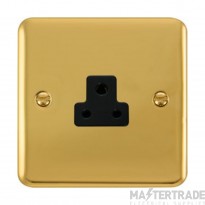 Click Deco Plus DPBR039BK 2A Round Pin Socket Outlet Polished Brass