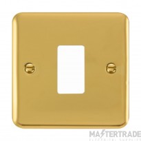 Click Deco Plus DPBR20401 1 Gang GridPro Frontplate Polished Brass