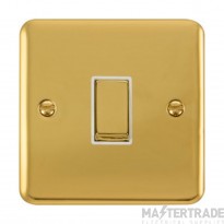 Click Deco Plus DPBR425WH 10AX 1 Gang Intermediate Plate Switch Polished Brass