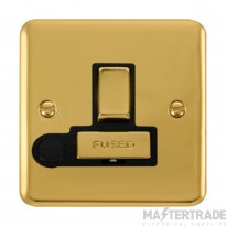 Click Deco Plus DPBR551BK 13A DP Switched FCU With Optional Flex Outlet Polished Brass