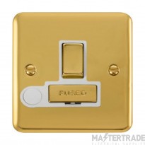 Click Deco Plus DPBR551WH 13A DP Switched FCU With Optional Flex Outlet Polished Brass
