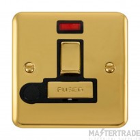 Click Deco Plus DPBR552BK 13A DP Switched FCU With Neon & Optional Flex Outlet Polished Brass
