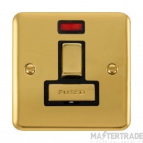 Click Deco Plus DPBR752BK 13A DP Switched FCU With Neon Polished Brass