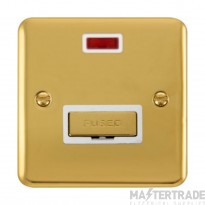 Click Deco Plus DPBR753WH 13A FCU With Neon Polished Brass
