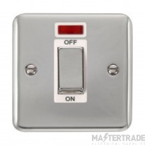Click Deco Plus DPCH501WH 45A 1 Gang DP Plate Switch With Neon Chrome