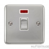 Click Deco Plus DPCH723WH 20A DP Plate Switch With Neon Chrome