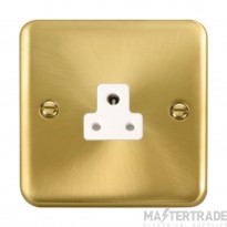Click Deco Plus DPSB039WH 2A Round Pin Socket Outlet Satin Brass