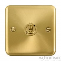 Click Deco Plus DPSB421 10AX 1 Gang 2 Way Toggle Plate Switch Satin Brass