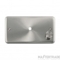 Click Deco Plus DPSC185 1 Gang Unfurnished Dimmer Plate & Knob (1000W Max) - 1 Aperture Satin Chrome