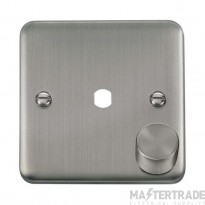 Click Deco Plus DPSS140PL 1 Gang Unfurnished Dimmer Plate & Knob (650W Max) - 1 Aperture Stainless Steel
