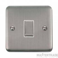 Click Deco Plus DPSS411WH 10AX 1 Gang 2 Way Plate Switch Stainless Steel