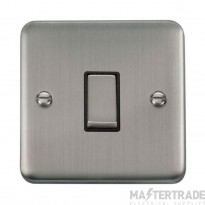 Click Deco Plus DPSS425BK 10AX 1 Gang Intermediate Plate Switch Stainless Steel