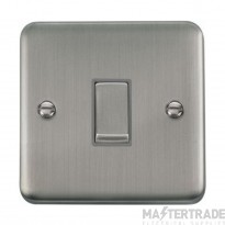 Click Deco Plus DPSS425GY 10AX 1 Gang Intermediate Plate Switch Stainless Steel