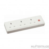 Click ES008 13A 3 Gang Trailing Socket Outlet With Neon