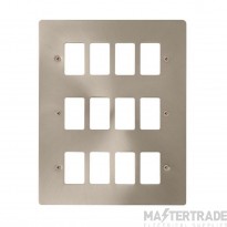 Click Define FPBS20512 12 Gang GridPro Frontplate Brushed Stainless