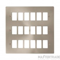 Click Define FPBS20518 18 Gang GridPro Frontplate Brushed Stainless