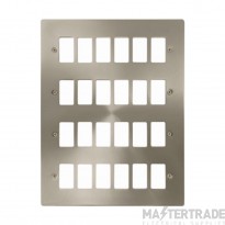 Click Define FPBS20524 24 Gang GridPro Frontplate Brushed Stainless