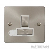 Click Define FPBS551WH 13A DP Switched FCU With Optional Flex Outlet Brushed Stainless