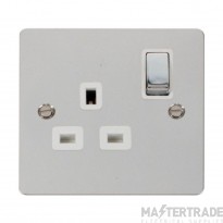 Click Define FPCH535WH 13A 1 Gang DP Switched Socket Outlet Chrome
