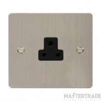 Click Define FPSS039BK 2A Round Pin Socket Outlet Stainless Steel