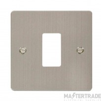 Click Define FPSS20401 1 Gang GridPro Frontplate Stainless Steel