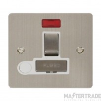 Click Define FPSS552WH 13A DP Switched FCU With Neon & Optional Flex Outlet Stainless Steel